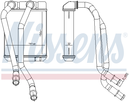 Heat Exchanger, interior heating - 707303 NISSENS