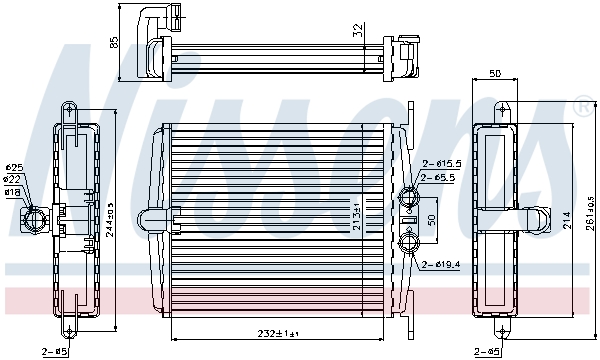 Heat Exchanger, interior heating - 72019 NISSENS