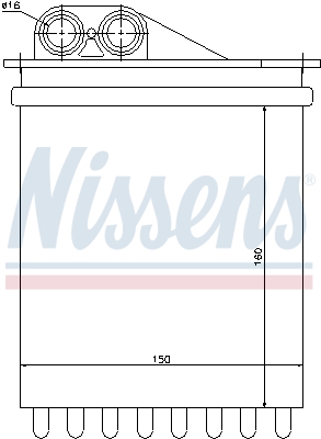 Теплообменник, отопление салона - 72040 NISSENS