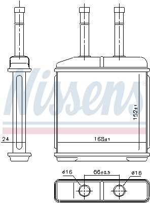 Теплообменник, отопление салона - 76506 NISSENS