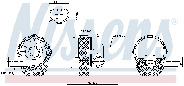 Additional Water Pump - 831057 NISSENS