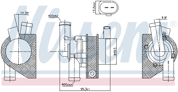 Additional Water Pump - 831060 NISSENS