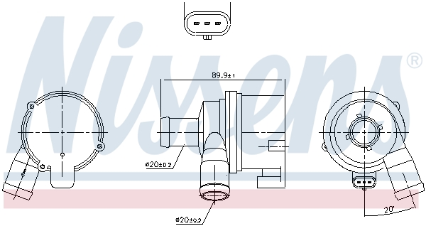 Additional Water Pump - 831070 NISSENS