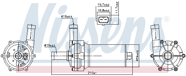Additional Water Pump - 831082 NISSENS