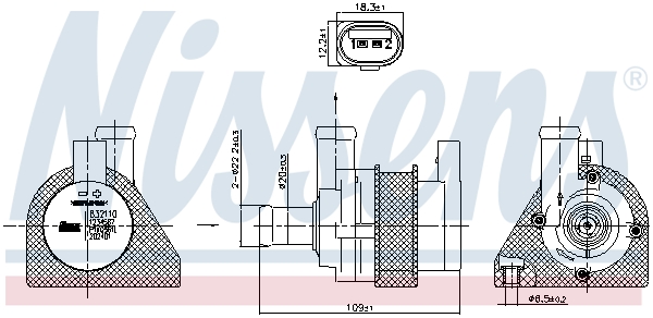 Additional Water Pump - 832110 NISSENS