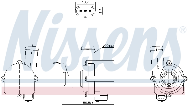 Water Pump - 832121 NISSENS