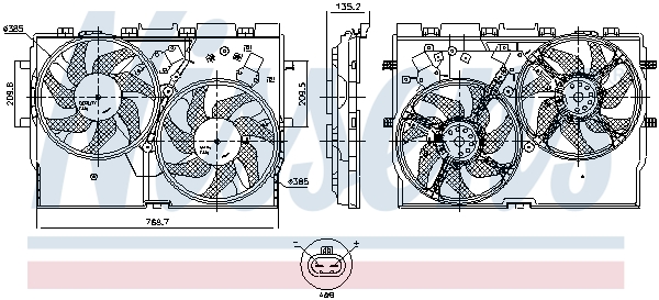 Ventola, Raffreddamento motore - 850004 NISSENS