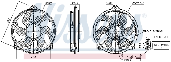 Fan, radiator - 850073 NISSENS