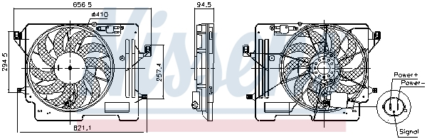 Fan, radiator - 850080 NISSENS