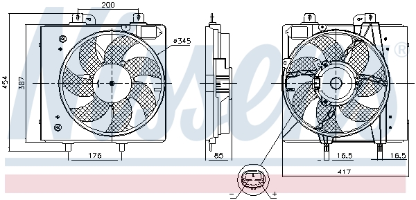 Fan, radiator - 850087 NISSENS