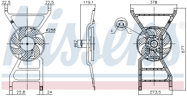 Fan, radiator - 850089 NISSENS