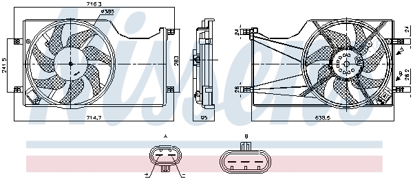 Fan, radiator - 850098 NISSENS