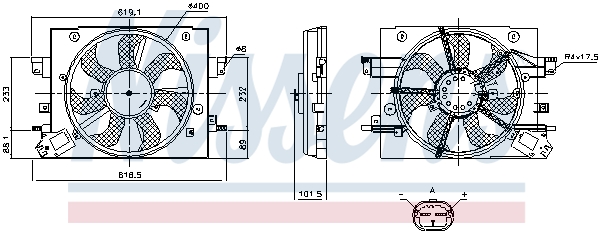 Ventola, Raffreddamento motore - 850110 NISSENS