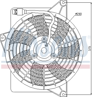 Ventola, Raffreddamento motore - 85371 NISSENS