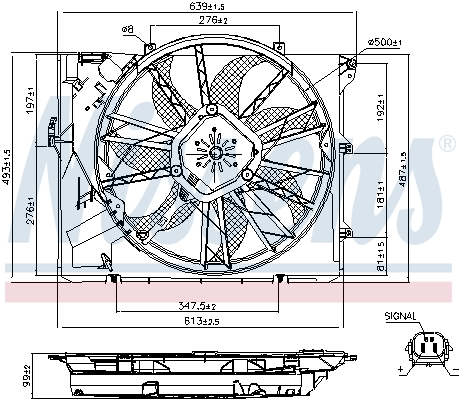 Fan, radiator - 85633 NISSENS