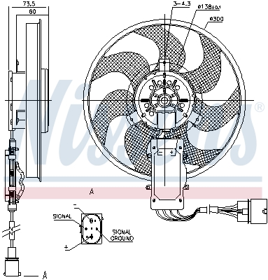 Ventola, Raffreddamento motore - 85730 NISSENS
