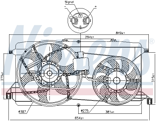 Fan, radiator - 85826 NISSENS