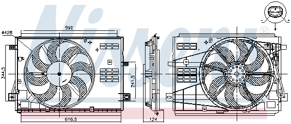 Fan, radiator - 85973 NISSENS