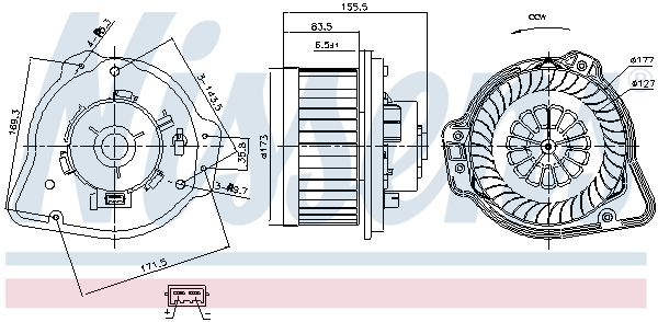 Interior Blower - 87020 NISSENS