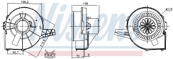 Interior Blower - 87028 NISSENS