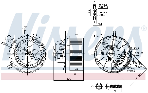 Interior Blower - 87032 NISSENS