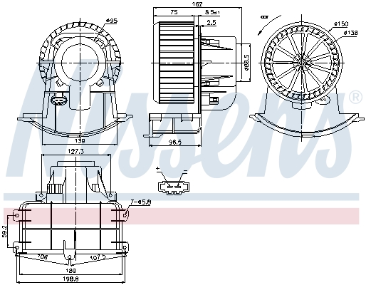 Interior Blower - 87033 NISSENS