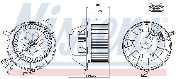 Interior Blower - 87034 NISSENS