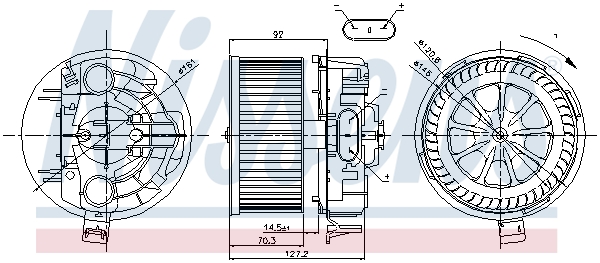 Interior Blower - 87043 NISSENS