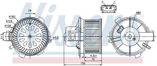 Interior Blower - 87045 NISSENS