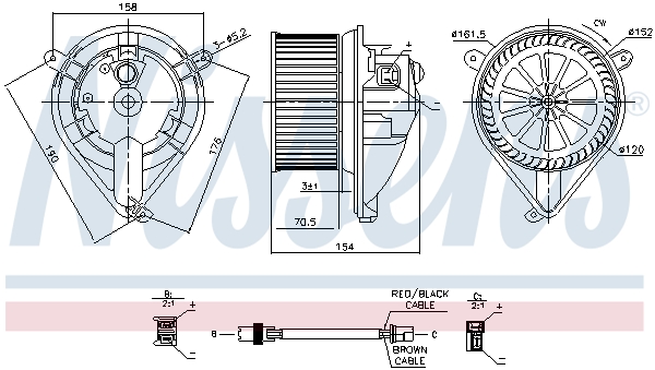 Interior Blower - 87052 NISSENS