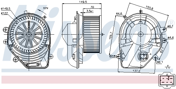 Interior Blower - 87060 NISSENS