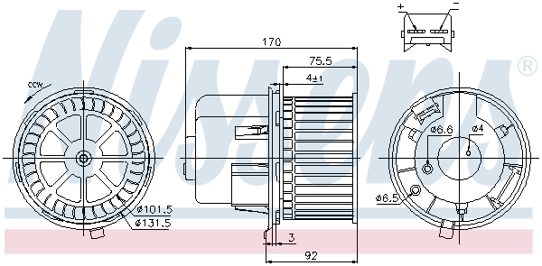 Interior Blower - 87061 NISSENS