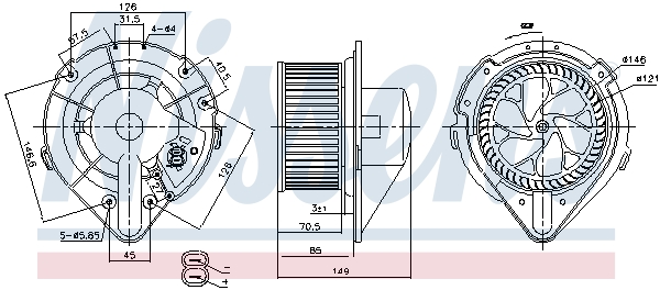 Interior Blower - 87064 NISSENS