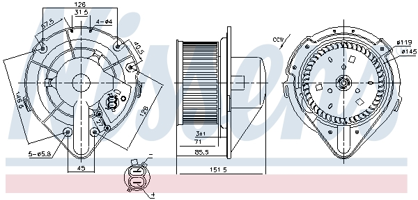Interior Blower - 87066 NISSENS