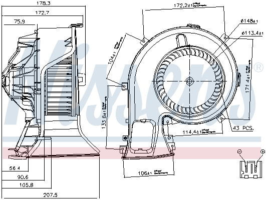 Interior Blower - 87067 NISSENS