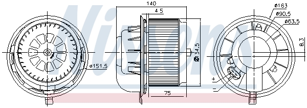 Interior Blower - 87077 NISSENS