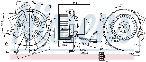Interior Blower - 87080 NISSENS