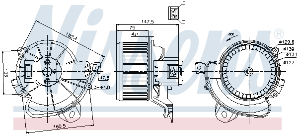 Interior Blower - 87086 NISSENS