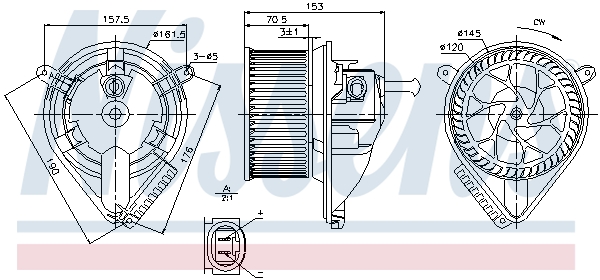 Interior Blower - 87095 NISSENS