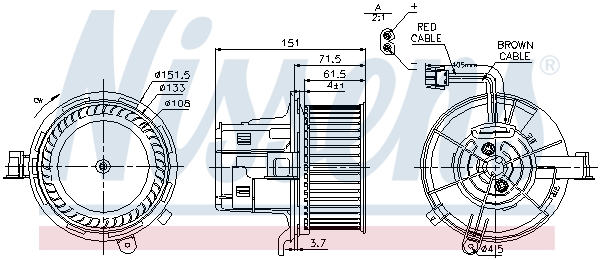 Interior Blower - 87109 NISSENS