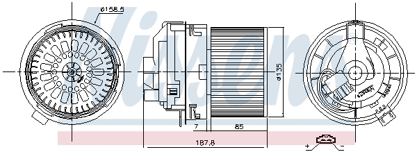 Вентилятор салона - 87508 NISSENS