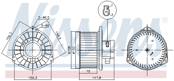 Interior Blower - 87531 NISSENS