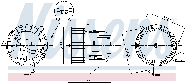 Interior Blower - 87546 NISSENS