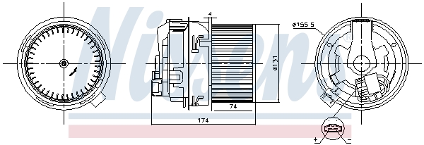 Ventilatore abitacolo - 87591 NISSENS
