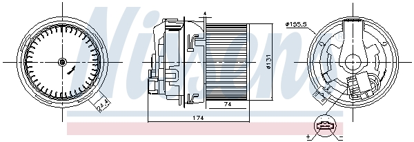 Interior Blower - 87593 NISSENS