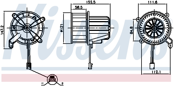 Interior Blower - 87621 NISSENS