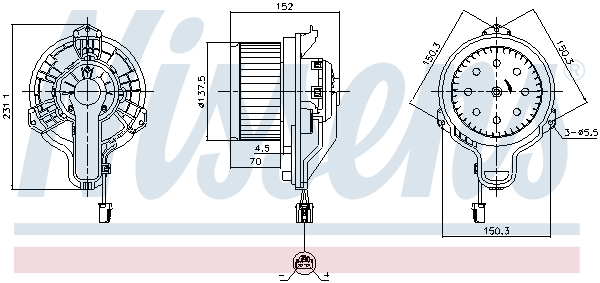 Ventilatore abitacolo - 87648 NISSENS