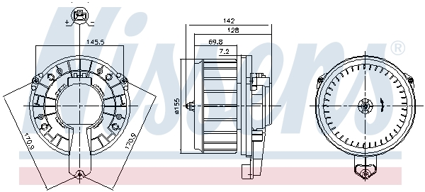 Ventilatore abitacolo - 87670 NISSENS