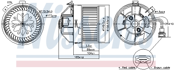 Interior Blower - 87704 NISSENS