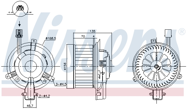 Interior Blower - 87825 NISSENS